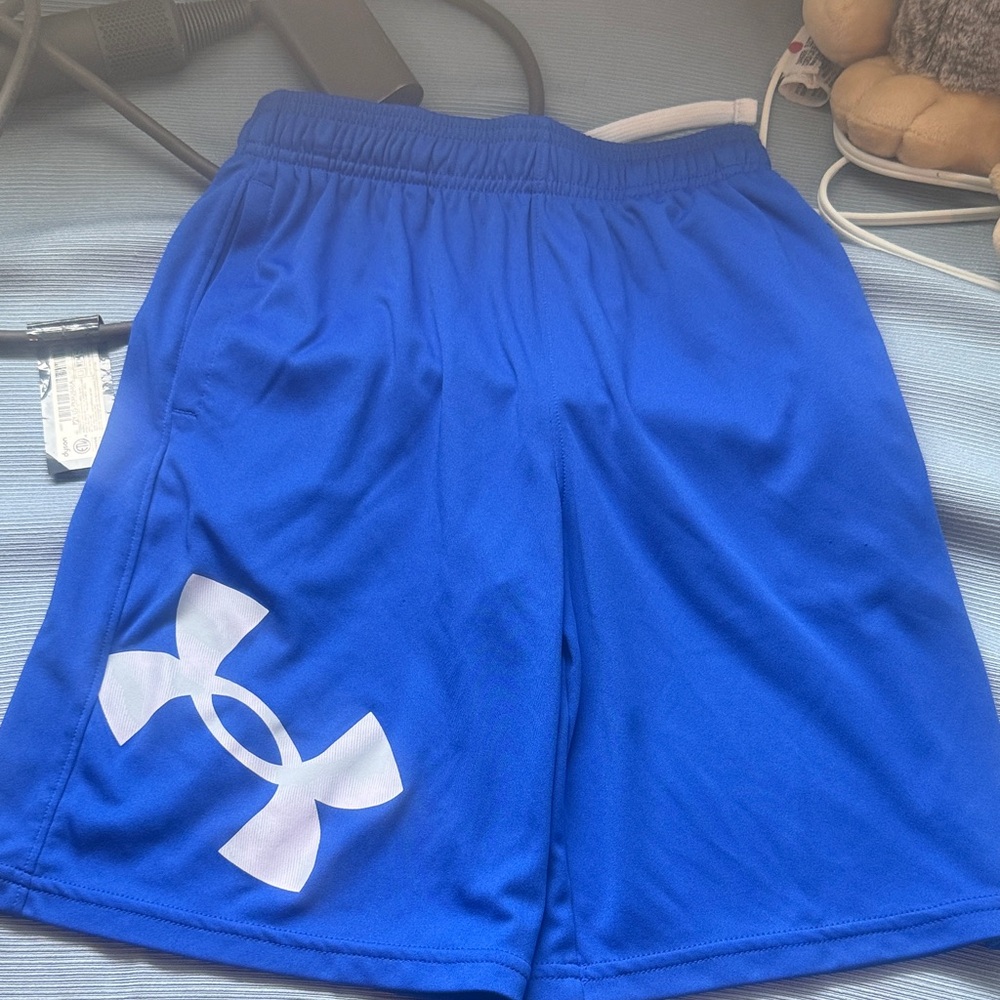 Under Armour boys Royal Blue Athletic Shorts